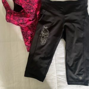 NWOT Altheta black crop yoga pants
